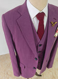 PURPLE TENCEL LINEN 3 PIECE SUITS