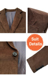 Brown Corduroy & Black Corduroy 2 Piece Suit