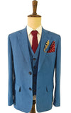 BLUE TENCEL LINEN 3 PIECE SUITS