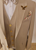KHAKI TENCEL WOOL 3 PIECE SUITS
