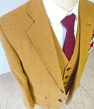 LIGHT BROWN TENCEL LINEN 3 PIECE SUITS