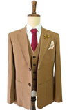 BROWN TENCEL LINEN 3 PIECE SUITS