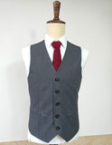 DARK GRAY TENCEL WOOL 3 PIECE SUITS