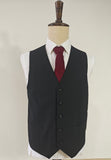 CLASSIC BLACK TUXEDO WORSTED 3 PIECE SUIT