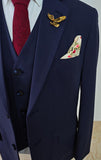 DARK BLUE TENCEL WOOL 3 PIECE SUITS