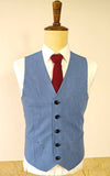 LIGHT BLUE TENCEL WOOL 3 PIECE SUITS