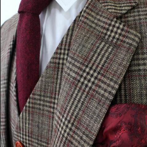 brown prince of wales tweed suits