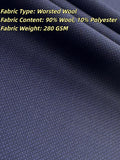 Wine Red Birdseye & Dark Blue Birdseye Worsted 2 Piece Suit