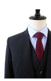 BDtailormade BLACK PINSTRIPE WORSTED 3 PIECE SUIT - BDtailormade Worsted Suittweedmaker hockerty menstweedsuit