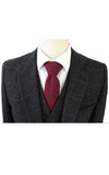 BDtailormade BLACK OVERCHECK PLAID TWEED 3 PIECE SUIT - BDtailormade TWEED SUITStweedmaker hockerty menstweedsuit