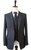 BDtailormade CHARCOAL HERRINGBONE TWEED 2 PIECE SUIT - BDtailormade TWEED SUITStweedmaker hockerty menstweedsuit
