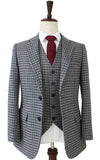 BDtailormade GREY HOUNDSTOOTH TWEED 3 PIECE - BDtailormade TWEED SUITStweedmaker hockerty menstweedsuit