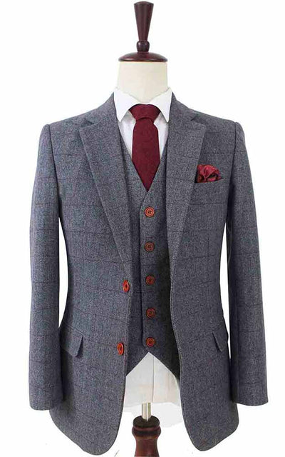 BDtailormade GREY HERRINGBONE TWEED 2 PIECE SUIT - BDtailormade TWEED SUITStweedmaker hockerty menstweedsuit