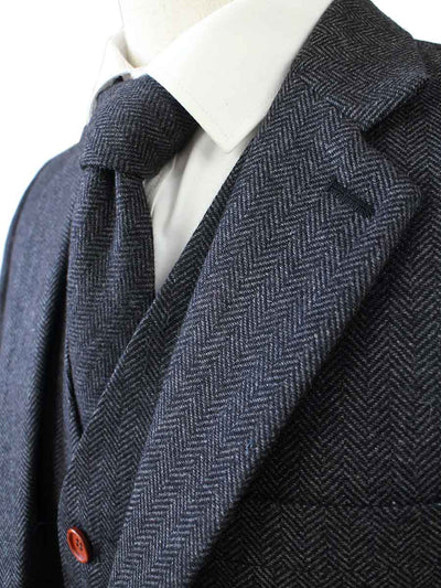 BDtailormade CHARCOAL HERRINGBONE TWEED 2 PIECE SUIT - BDtailormade TWEED SUITStweedmaker hockerty menstweedsuit