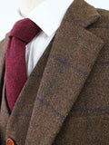 BDtailormade COUNTRY BROWN PLAID TWEED 2 PIECE SUIT - BDtailormade TWEED SUITStweedmaker hockerty menstweedsuit