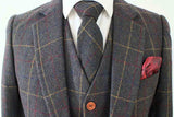 BDtailormade GREEN OVERCHECK PLAID TWEED 2 PIECE SUIT - BDtailormade TWEED SUITStweedmaker hockerty menstweedsuit