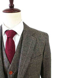 BDtailormade COUNTRY ESTATE GREEN HERRINGBONE TWEED 2 PIECE SUIT - BDtailormade TWEED SUITStweedmaker hockerty menstweedsuit