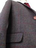 BDtailormade BROWN GREEN PLAID TWEED 3 PIECE SUIT - BDtailormade TWEED SUITStweedmaker hockerty menstweedsuit