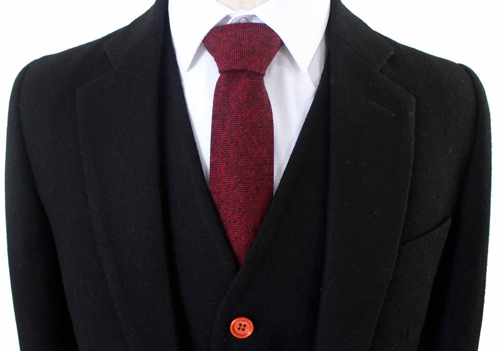 BDtailormade BLACK TWILL TWEED 3 PIECE SUIT - BDtailormade TWEED SUITStweedmaker hockerty menstweedsuit