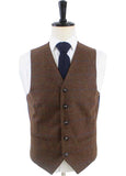 BDtailormade BROWN TATTERSALL TWEED 3 PIECE SUIT - BDtailormade TWEED SUITStweedmaker hockerty menstweedsuit