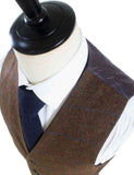 BDtailormade BROWN TATTERSALL TWEED 3 PIECE SUIT - BDtailormade TWEED SUITStweedmaker hockerty menstweedsuit