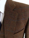BDtailormade BROWN TATTERSALL TWEED 3 PIECE SUIT - BDtailormade TWEED SUITStweedmaker hockerty menstweedsuit