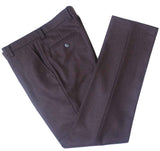 棕色斜纹粗花呢三件套西装