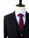 BDtailormade CHARCOAL SPECKLED DONEGAL TWEED 3 PIECE SUIT - BDtailormade TWEED SUITStweedmaker hockerty menstweedsuit