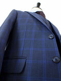 BDtailormade CHARCOAL WINDOWPANE WORSTED 3 PIECE SUIT - BDtailormade Worsted Suittweedmaker hockerty menstweedsuit