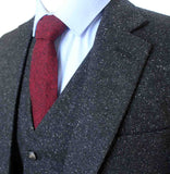 BDtailormade CLASSIC BLACK SPECKLE TWEED 3 PIECE SUIT - BDtailormade TWEED SUITStweedmaker hockerty menstweedsuit