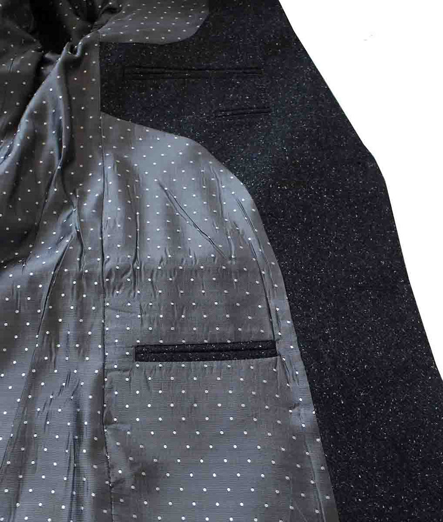 BDtailormade CLASSIC BLACK SPECKLE TWEED 3 PIECE SUIT - BDtailormade TWEED SUITStweedmaker hockerty menstweedsuit