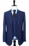 BDtailormade CLASSIC NAVY SPECKLE TWEED 3 PIECE SUIT - BDtailormade TWEED SUITStweedmaker hockerty menstweedsuit