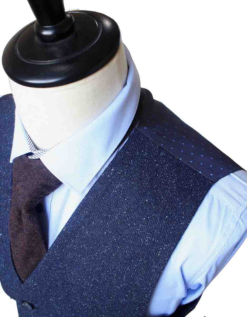 BDtailormade CLASSIC NAVY SPECKLE TWEED 3 PIECE SUIT - BDtailormade TWEED SUITStweedmaker hockerty menstweedsuit