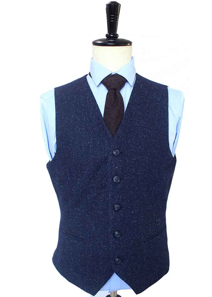 BDtailormade CLASSIC NAVY SPECKLE TWEED 3 PIECE SUIT - BDtailormade TWEED SUITStweedmaker hockerty menstweedsuit