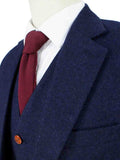 BDtailormade CLASSIC NAVY BARLEYCORN TWEED 3 PIECE SUIT - BDtailormade TWEED SUITStweedmaker hockerty menstweedsuit
