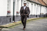 BDtailormade DARK BROWN BARLEYCORN TWEED 3 PIECE SUIT - BDtailormade TWEED SUITStweedmaker hockerty menstweedsuit