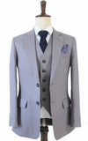 GRAY 3 PIECE LINEN SUIT - BDtailormade