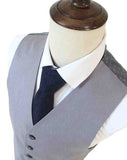GRAY 3 PIECE LINEN SUIT - BDtailormade