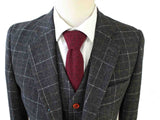 BDtailormade GREY OVERCHECK PLAID TWEED 2 PIECE SUIT - BDtailormade TWEED SUITStweedmaker hockerty menstweedsuit