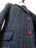 BDtailormade GREY OVERCHECK PLAID TWEED 2 PIECE SUIT - BDtailormade TWEED SUITStweedmaker hockerty menstweedsuit