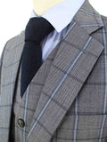 BDtailormade GREY WINDOWPANE WORSTED 3 PIECE SUIT - BDtailormade Worsted Suittweedmaker hockerty menstweedsuit