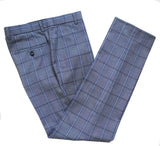 BDtailormade GREY WINDOWPANE WORSTED 3 PIECE SUIT - BDtailormade Worsted Suittweedmaker hockerty menstweedsuit