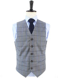 BDtailormade GREY WINDOWPANE WORSTED 3 PIECE SUIT - BDtailormade Worsted Suittweedmaker hockerty menstweedsuit