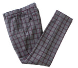 BDtailormade GREY RED WINDOWPANE PLAID TWEED 2 PIECE SUIT - BDtailormade TWEED SUITStweedmaker hockerty menstweedsuit