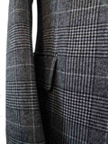 BDtailormade LIGHT GREY HOUNDSTOOTH PLAID TWEED 3 PIECE SUIT - BDtailormade TWEED SUITStweedmaker hockerty menstweedsuit