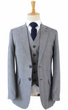 BDtailormade LIGHT GREY PRINCE OF WALES CHECK SUIT - BDtailormade Worsted Suittweedmaker hockerty menstweedsuit