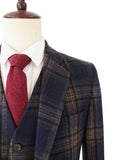 BDtailormade MIDNIGHT BLUE PLAID TWEED 3 PIECE SUIT - BDtailormade TWEED SUITStweedmaker hockerty menstweedsuit