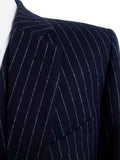BDtailormade NAVY PINSTRIPE TWEED 3 PIECE SUIT - BDtailormade TWEED SUITStweedmaker hockerty menstweedsuit