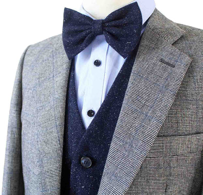 BDtailormade RETRO GREY PLAID MIX & MATCH TWEED 3 PIECE SUIT - BDtailormade TWEED SUITStweedmaker hockerty menstweedsuit