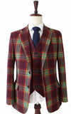 BDtailormade RAINBOW RED PLAID TWEED JACKET - BDtailormade TWEED JACKETStweedmaker hockerty menstweedsuit